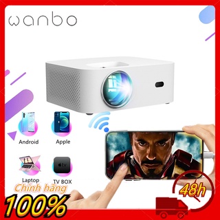 Máy chiếu mini Wanbo X1 hỗ trợ điện thoại di động và máy chiếu 4k xem phim đồng thời (kết nối WiFi)