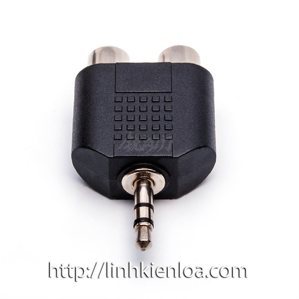 Jack cắm chuyển đổi âm thanh Jack cắm 3.5mm sang 2 đầu hoa sen AV