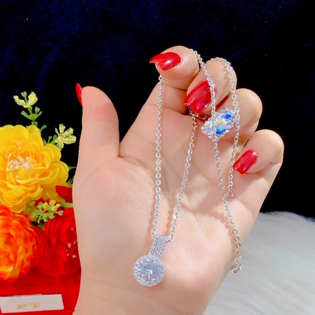 Dây chuyền mặt mạ bạch kim