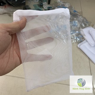 Túi lưới đựng vật liệu lọc khóa kéo , phân chia vật liệu lọc trong khoang lọc 14,5x19,5cm ( khổ 15x20cm) , có sẵn