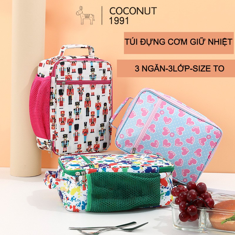 Túi đựng cơm, thức ăn giữ nhiệt cao cấp Brivilas, kiểu dáng hiện đại, nhiều lớp giữ nhiệt tốt 2-4h, kích thước 20x10x27c