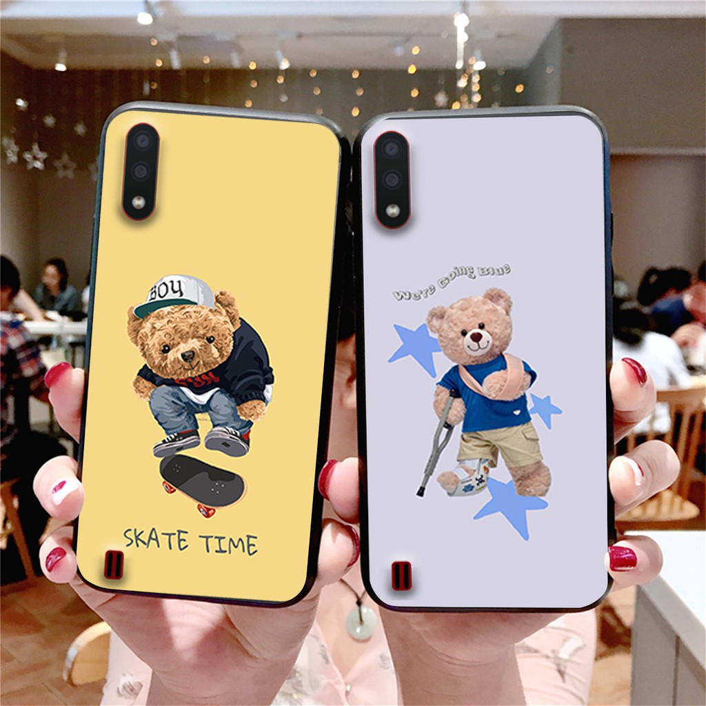 Ốp lưng điện thoại Samsung A01/A02/A10/M10 in hình gấu mập siêu cute giá rẻ
