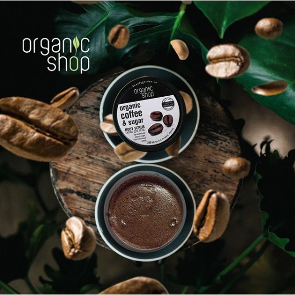 Tẩy Tế Bào Chết Toàn Thân Organic Shop Organic Coffee &amp; Sugar Body Scrub 250ml (Hương Cafe)