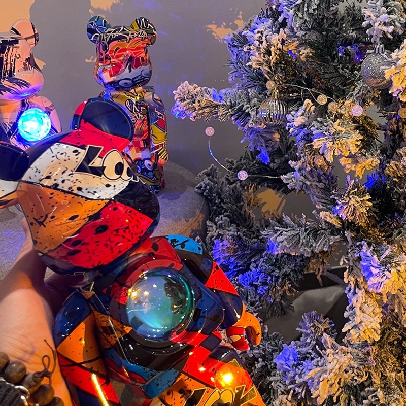 Loa bluetooth đèn gấu bearbrick cao 28cm sunset light, loa gấu có đèn 2022 ‼️‼️‼️