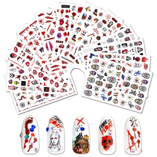 Nail dán Sticker Halloween Độc Đáo Trang Trí Móng Nghệ Thuật Lễ Hội