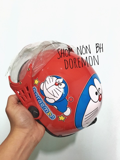 [ TRẺ EM CÓ KÍNH ] NÓN BẢO HIỂM DOREMON TRẺ EM