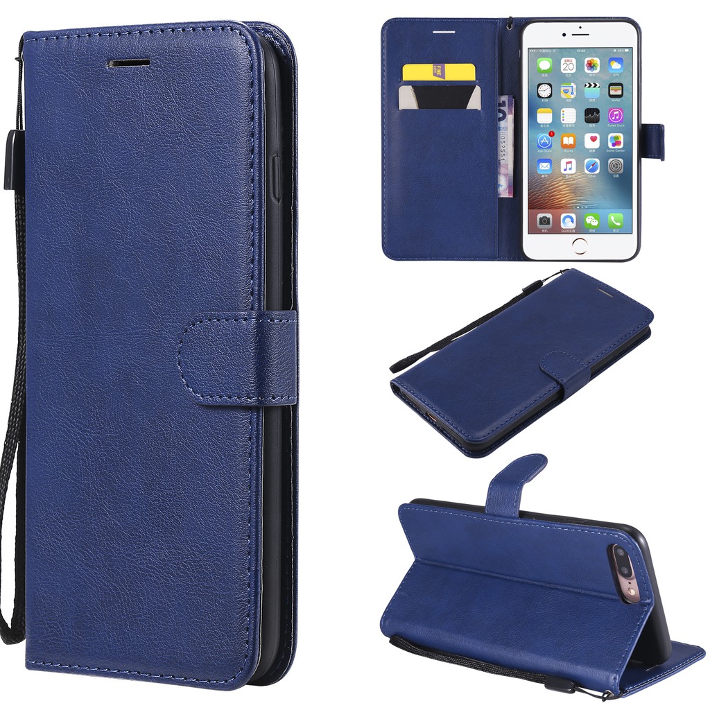 Bao nắp gập chất giả da nhiều màu cho điện thoại iPhone 5 5s 5se 5se2 6 6s 7 8 Plus X XS Max XR | BigBuy360 - bigbuy360.vn