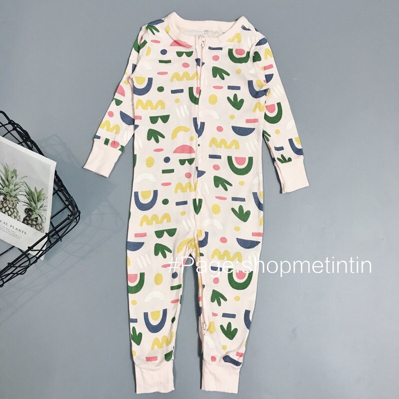 [Oldnavy] Body không tất cotton cho bé(màu hồng nhạt 18m,24m form nhỏ) - khoá 2 chiều