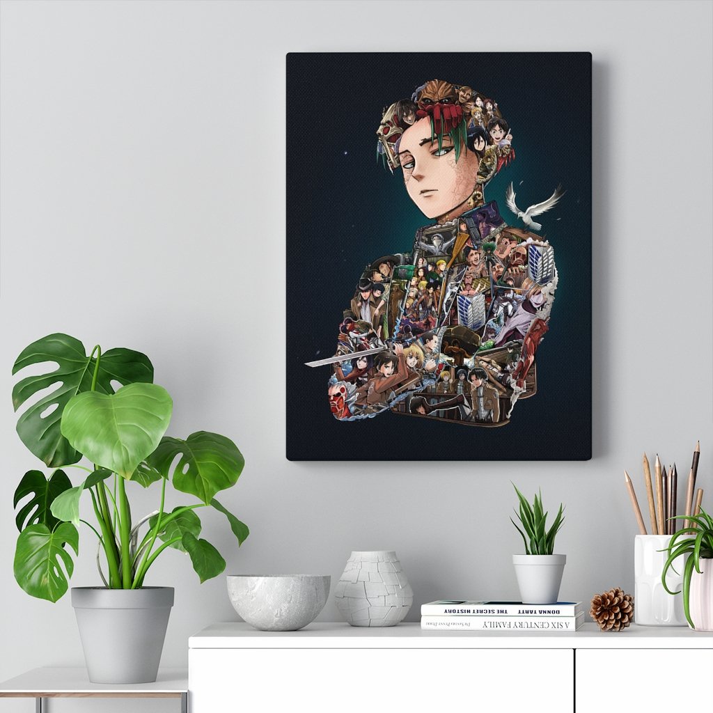Canvas Levi bản màu - Attack on titan - Shingeki no Kyojin - Tranh treo tường trang trí decor