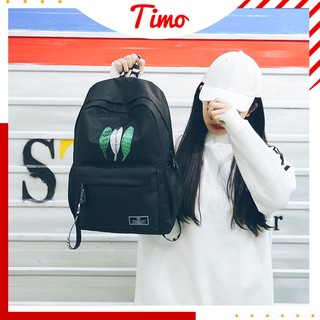Balo đi học nam nữ balo ulzzang thời trang phong cách Hàn Quốc unisex cute vải Canvas nhiều ngăn đựng máy tính laptop