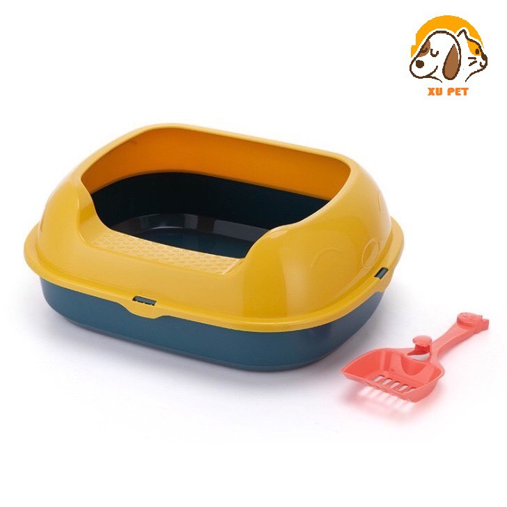 Chậu Đựng Cát Vệ Sinh Cho Cho Chó Mèo Tặng Kèm Xẻng Xúc Cát