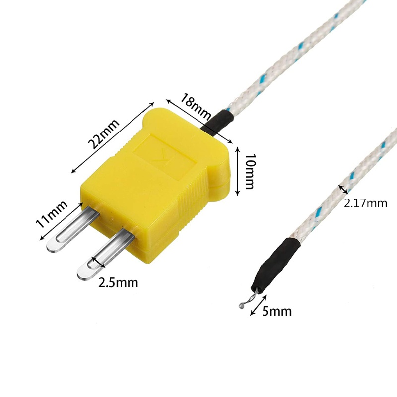 Set 5 Dây Dò Cảm Biến Nhiệt Độ Bằng Sợi Thủy Tinh