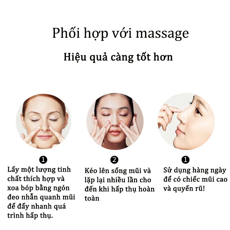 Tinh dầu nâng mũi 10ml serum cao mũi tự nhiên, làm đẹp mũi, thu nhỏ cánh mũi, tạo cao dáng mũi