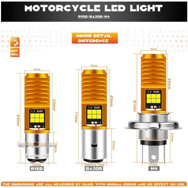 Đèn pha xe máy KEVANLY H4 6000K thông dụng