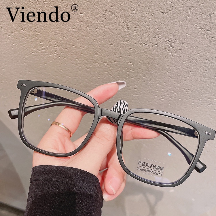 Kính cận vuông VIENDO đổi màu chống ánh sáng xanh thời trang cao cấp(có thể cắt cận thị ống kính)