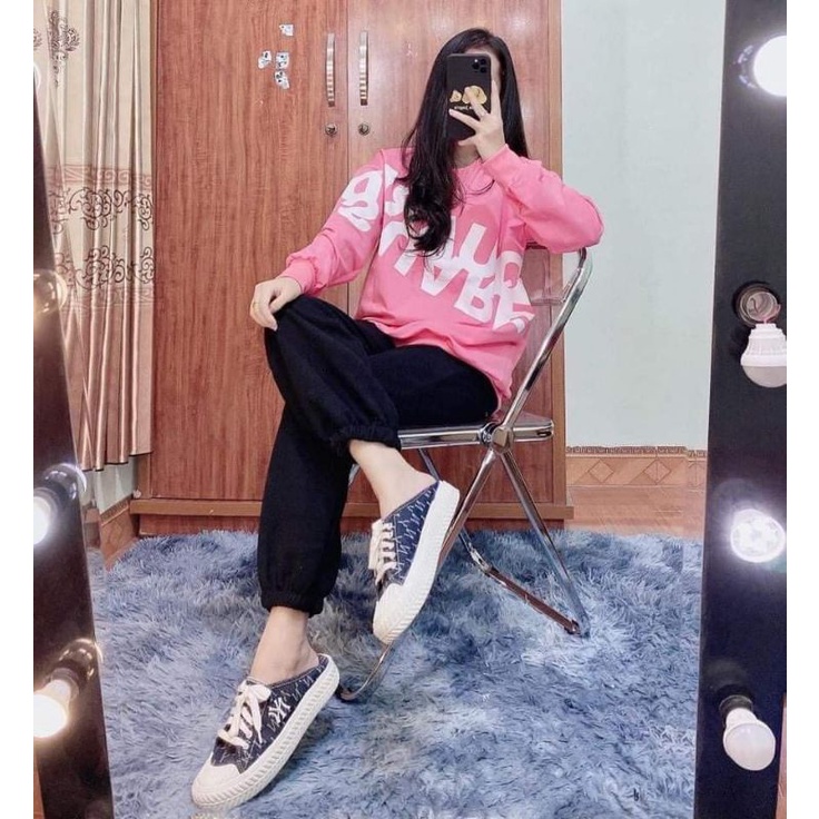 áo nỉ bông cotton freesize <65kg, hàng lót bông siêu đẹp | BigBuy360 - bigbuy360.vn