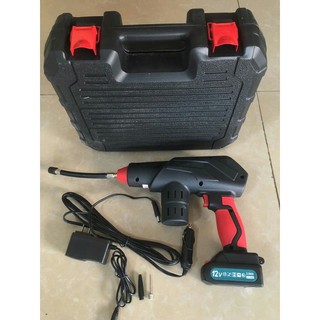 Máy Bơm Hơi Lốp Ô Tô,Xe Máy Cầm Tay Dùng Pin 12V