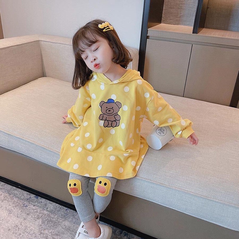 Quần Legging Chất Liệu Cotton Họa Tiết Hoạt Hình Thời Trang Xuân Thu Cho Bé Gái 2-5 Tuổi