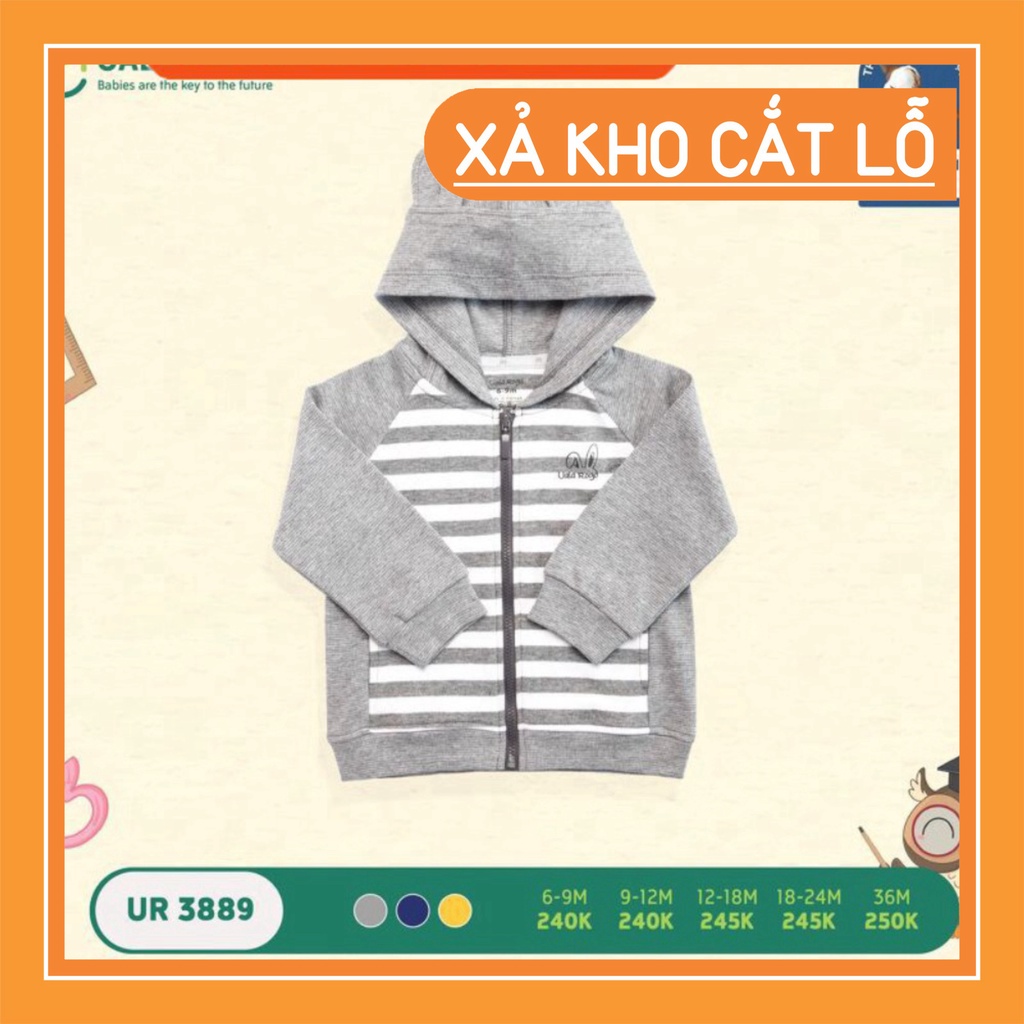 Áo khoác có mũ kẻ to UalaRogo UR3889 SIZE 6-12M FLASH SALE