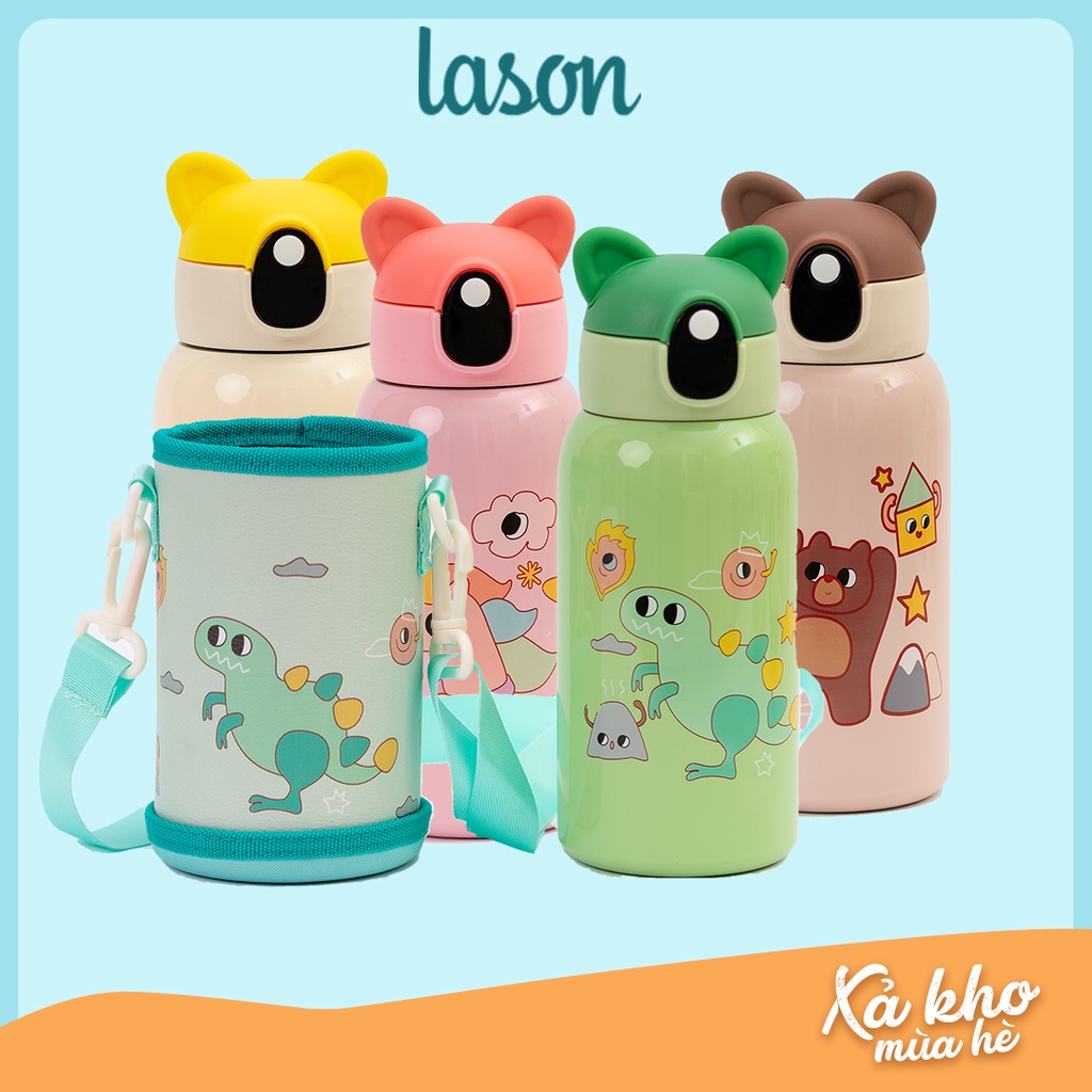 Bình giữ nhiệt, bình đựng nước trẻ em Lason inox 316 550ml hiển thị nhiệt độ BN-BTE00122