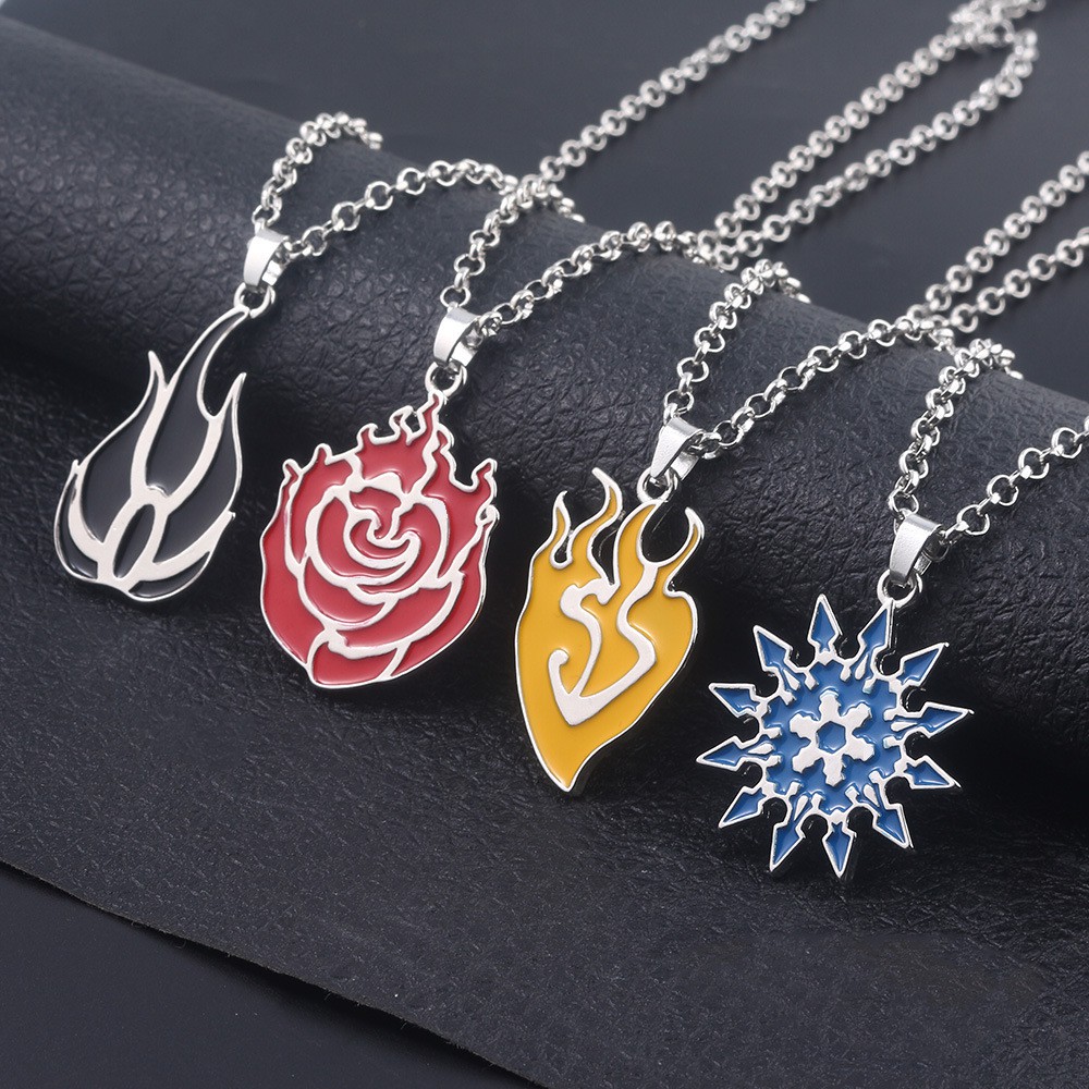 Hoạt hình Mỹ Vòng cổ chiến đấu hoạt hình bốn màu RWBY Ruby đỏ trắng đen hợp kim vàng