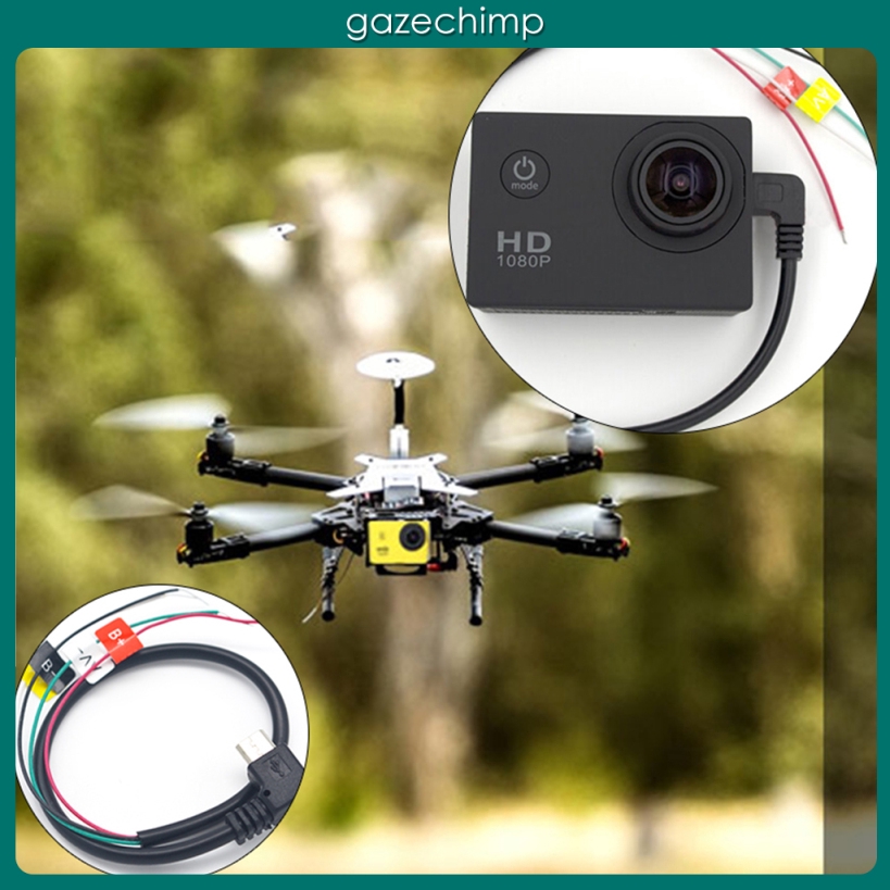 Dây Cáp Chuyển Đổi Cổng Micro USB Sang AV Chuyên Dụng Cho Camera Hành Trình SJCAM SJ4000 SJ4000 + SJ4000 Wifi