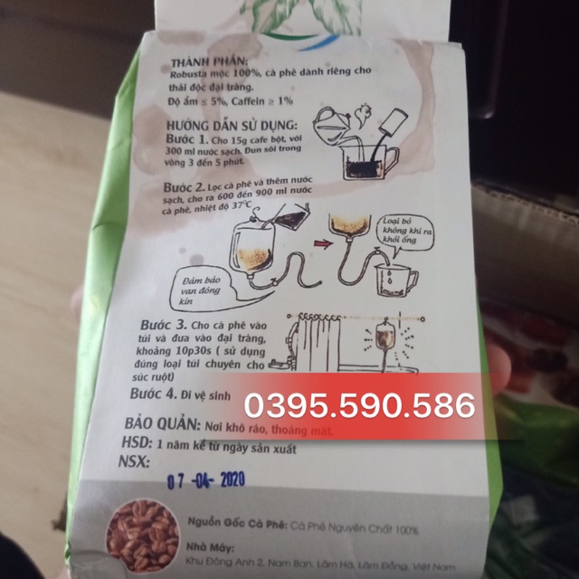 500g cà phê Gerson thải độc.