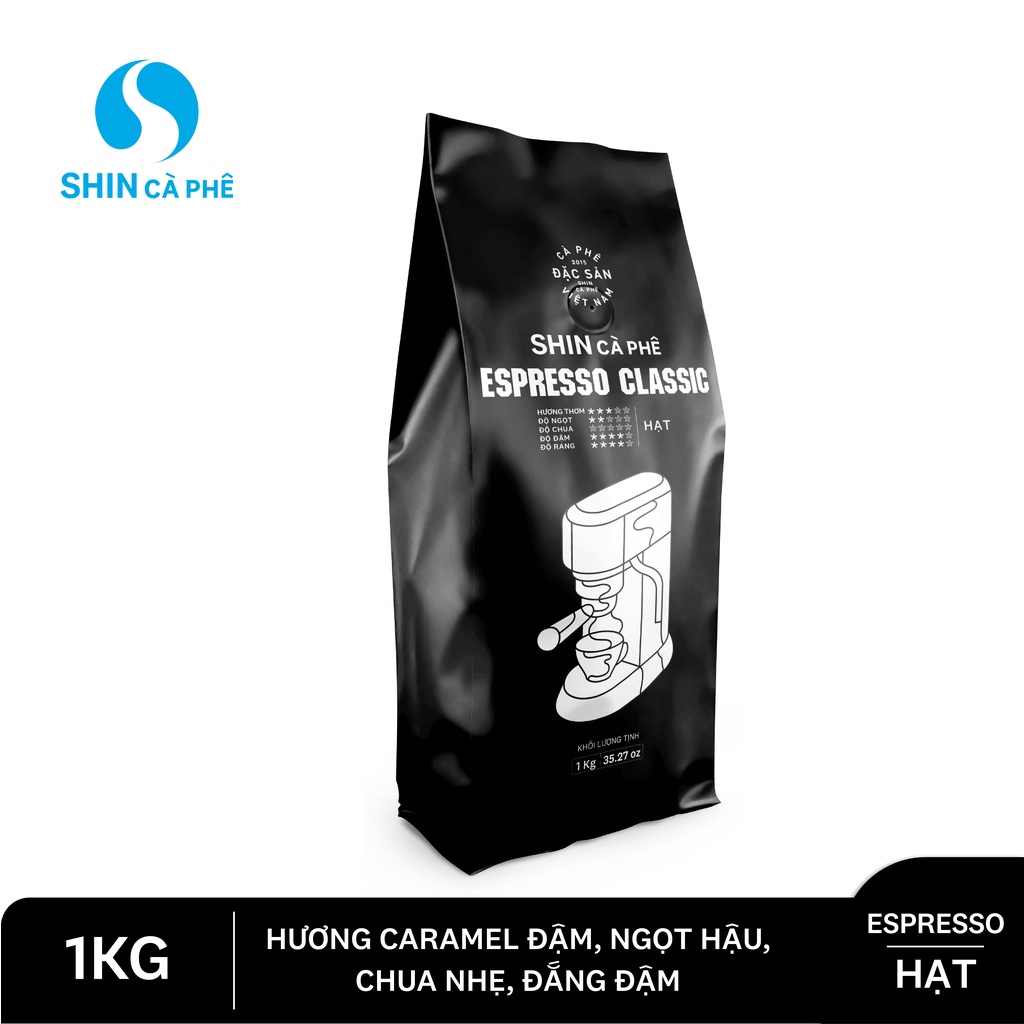 Cà phê cho quán, nguyên chất, pha máy_Espresso Classic 1kg