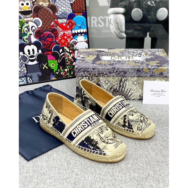 Giày slip on 𝔻𝕚𝕠𝕣 đế cói fullbox