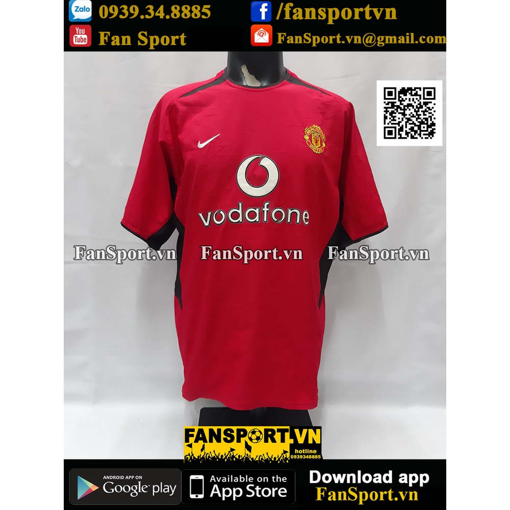 Áo đấu bóng đá Manchester United 2002 2003 2004 home shirt 2002 2004 Nike 184947 size L large