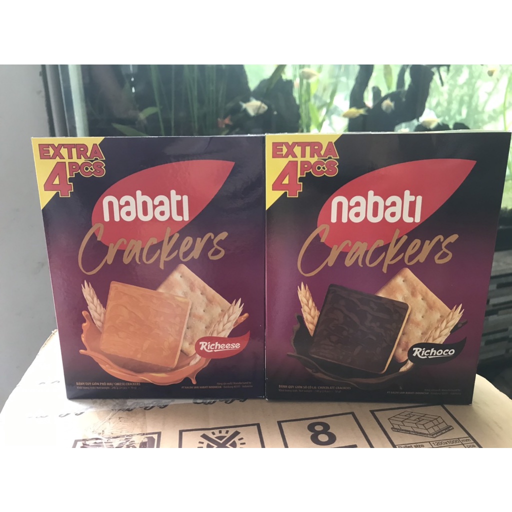 Bánh Quy Giòn Phô Mai Nabati Richeese Cheese Crackers (Hộp 240g)