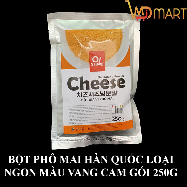 BỘT PHÔ MAI HÀN QUỐC OSAJANG GÓI 250G MÀU VÀNG CAM