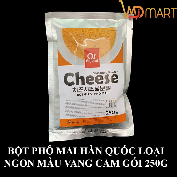  BỘT PHÔ MAI HÀN QUỐC SSAJANG GÓI 250G MÀU VÀNG CAM