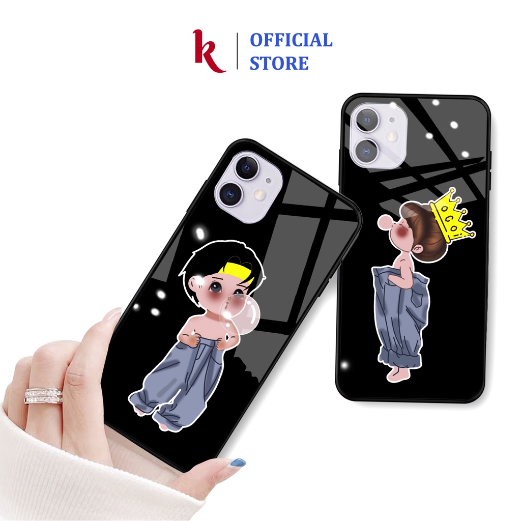 Ốp lưng iphone kính cặp đôi quần bò case 14plus 14 pro max 13 12 promax 11 mini 6 6s 7 8 plus x xr xs Se