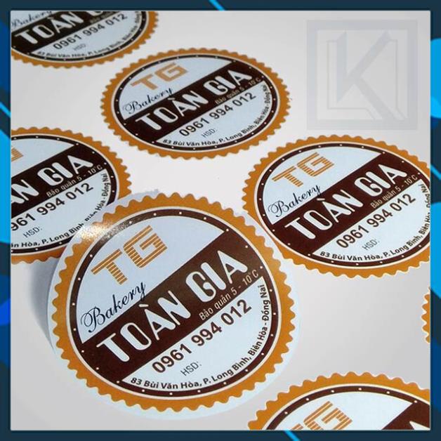 Decal Giấy Couche Bóng  in phun mực pigment hoặc Laser xấp 50 tờ