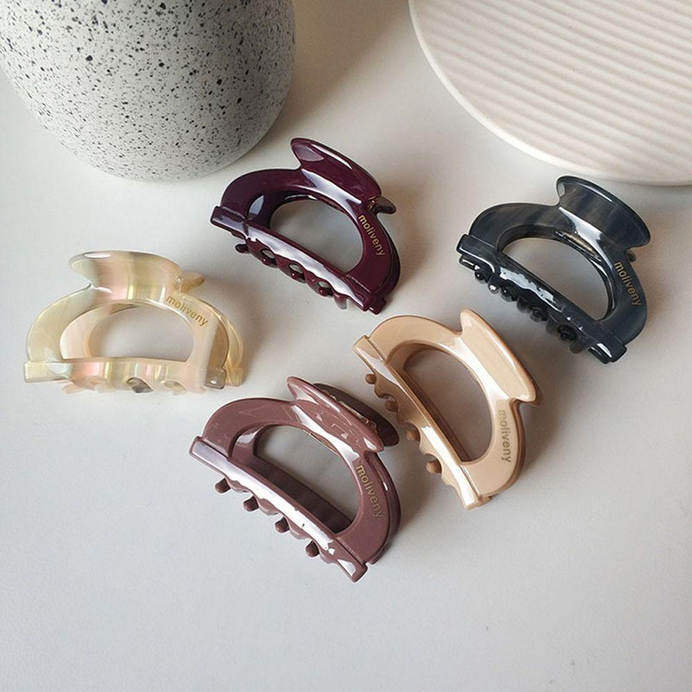 QQMALL Kẹp Tóc Càng Cua Bằng Axit Acetic Phong Cách Vintage Dễ Thương Cho Nữ