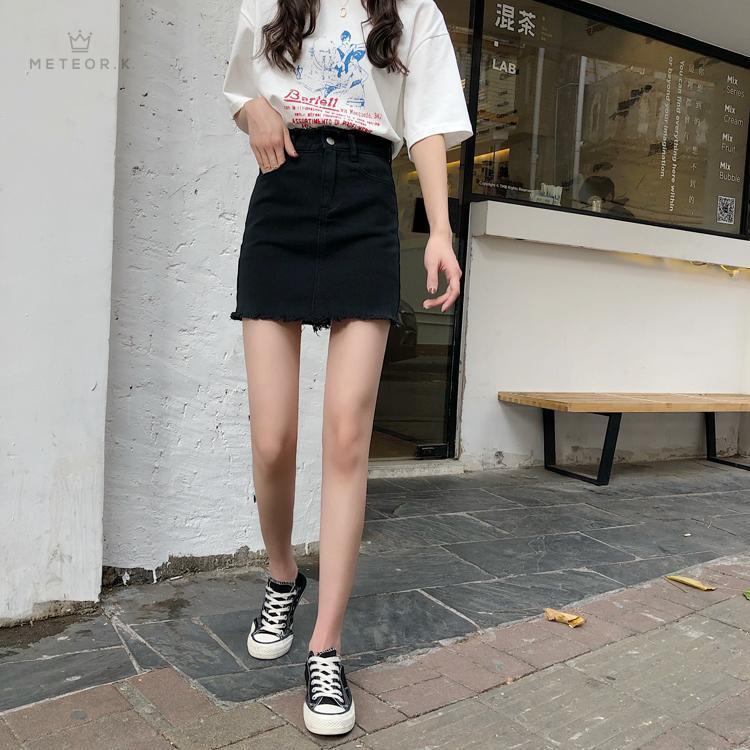 Chân Váy Jean Lưng Cao Phong Cách Hàn Quốc Hợp Thời Trang | BigBuy360 - bigbuy360.vn