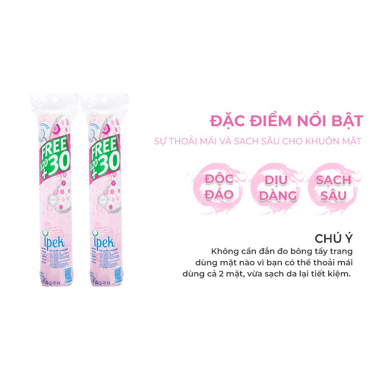 Bông Tẩy Trang Ipek 150 Miếng Cotton Pads A Cosmetics