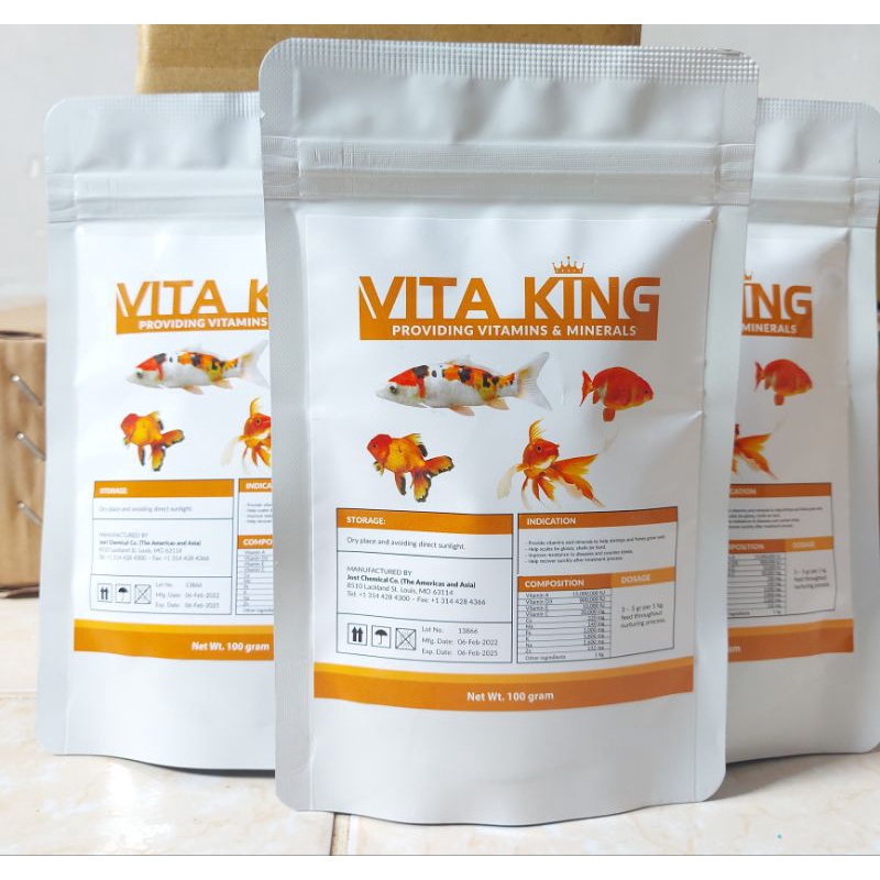 Vitamin cho Cá Cảnh, Tép Cảnh Tăng Đề Kháng- đậm màu sáng vảy#gói 100g