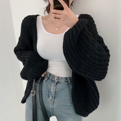 Porozi  Áo khoác cardigan dệt kim màu sắc thanh lịch dành cho nữ