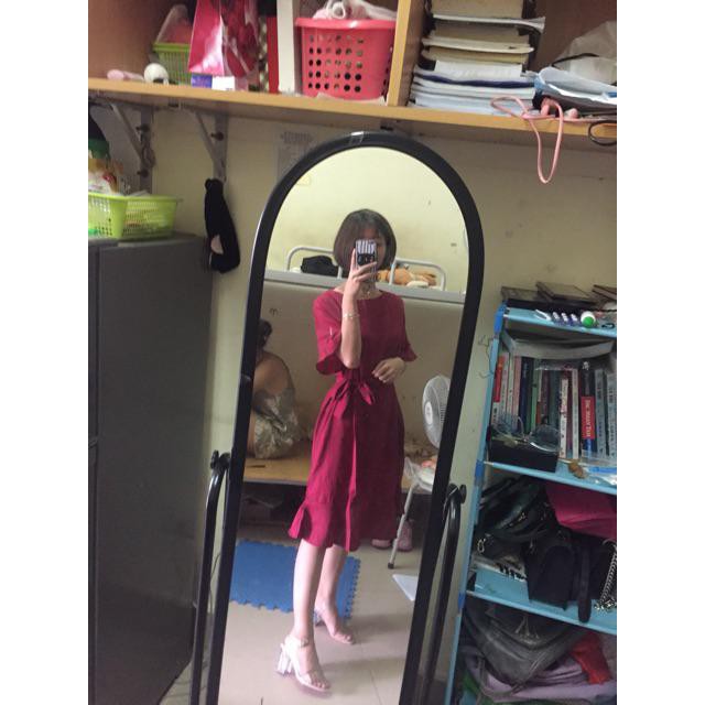 Đầm Nữ Bèo thắt eo chéo thái