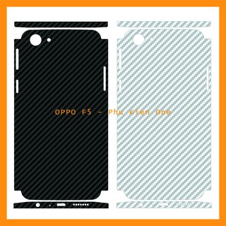 Decal dán lưng Oppo F5 / F5 Youth vân carbon 3D