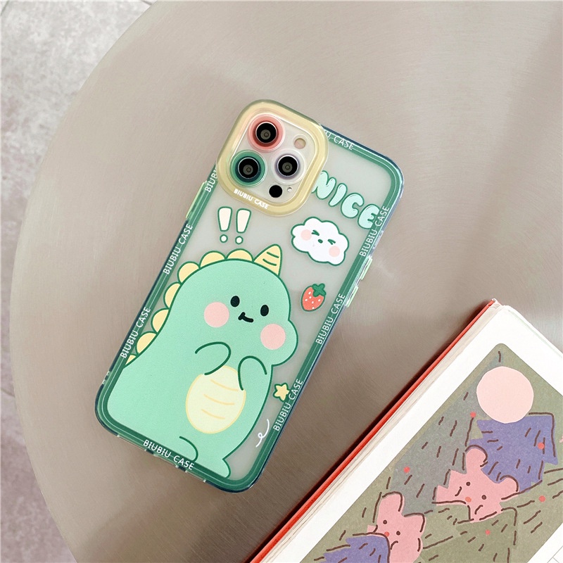 Ốp lưng iphone cạnh vuông trong lỗ viền camera khủng long 6/6plus/7/7plus/8/8plus/x/xs/11/12/pro/max/plus/promax DT12