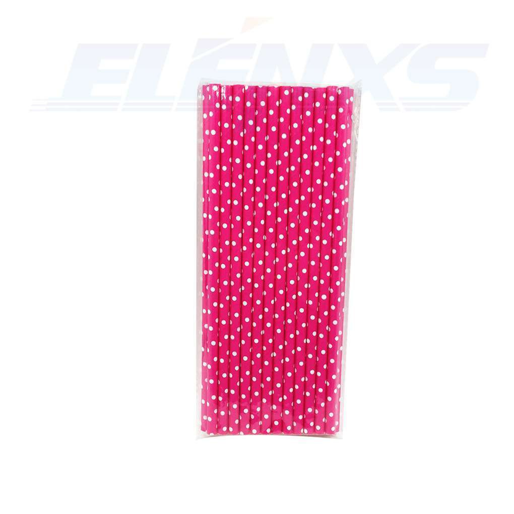 Set ống hút giấy dùng một lần không độc hại với môi trường với họa tiết đủ màu sắc