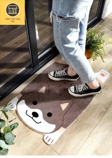 Thảm chùi chân hình cún dễ thương