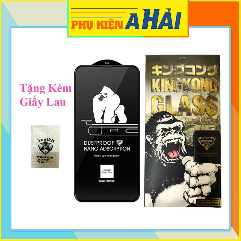 Cường Lực Iphone Full Màn Chính Hãng KingKong _Hàng Chất Đóng Hộp Đẹp