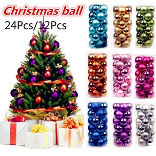 Set 24 quả châu trang trí cây thông noel 3cm dễ thương