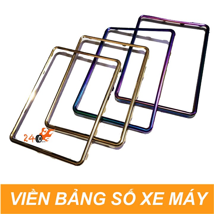 KHUNG VIỀN BIỂN SỐ XE- XI TITAN | VÀNG - KHÔNG MICA