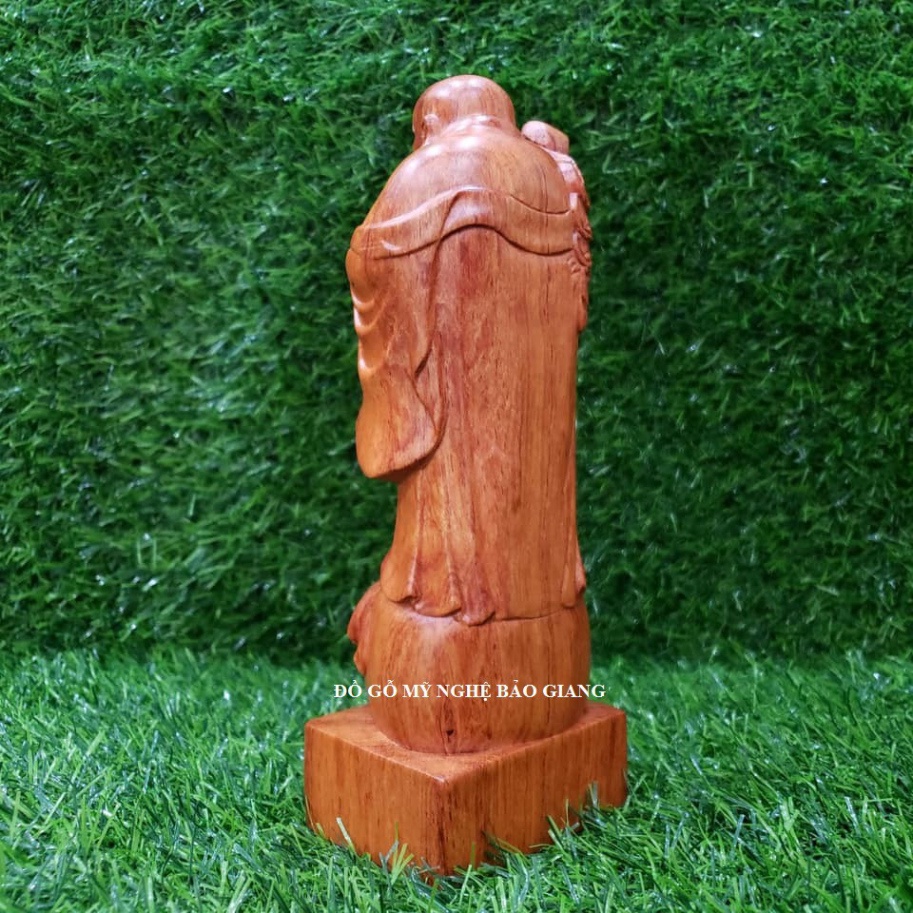 [GIA RE] Tượng phật di lặc chúc phúc gỗ hương