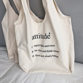 Túi Tote Attitude vải canvas
